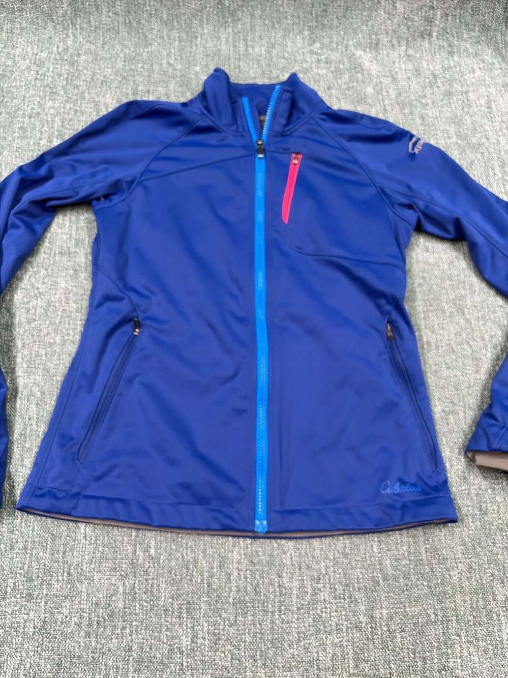 Cabelas XPG Softshell Jacket Size S Windstopper Blue Full Zip Outdoor